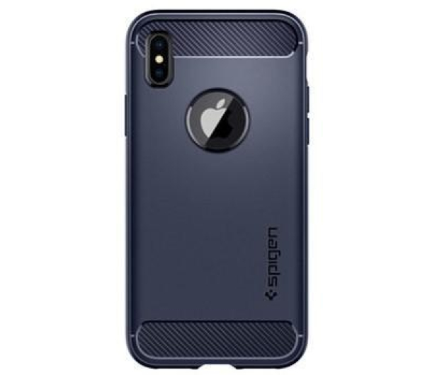 Etui Rugged Armor do iPhone X granatowe - 1382010 - zdjęcie 2